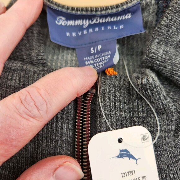 NWT Tommy Bahama Flipsider Half Zip Men's Size Small Reversible - Picture 10 of 15